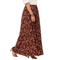 thumbnail image 1 of Moomaya Printed Maxi Skirt, Women's Elastic Waist Flowy Summer Long Skirt, 1 of 9