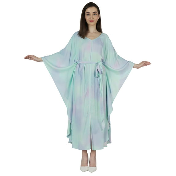 Moomaya Printed MaxiDress KaftanFor Women Nightgown Bikini Cover Up Plus Size Caftan