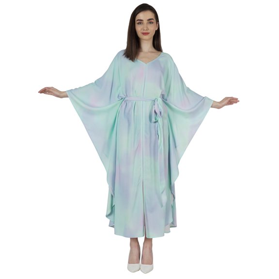 Moomaya Printed MaxiDress KaftanFor Women Nightgown Bikini Cover Up Plus Size Caftan