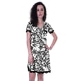 thumbnail image 1 of Moomaya Printed Nightwear Dress For WomenS Short Sleeve V-Neck Sleepwear Nightgown Dress, 1 of 5
