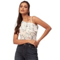 thumbnail image 1 of Moomaya Printed One Shoulder Ruffled Tops, Sleeveless Casual Summer Crop Top, 1 of 9