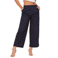 thumbnail image 1 of Moomaya Printed Palazzo Pants For Women, Loose Fit Elastic Waist Pajamas, 1 of 8
