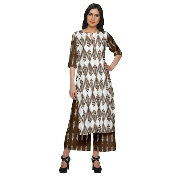 Moomaya Printed Palazzo Set Chanderi Women Ethnic Wear Plus Size