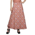 thumbnail image 1 of Moomaya Printed Rayon Skirt Wrap Style Plus Size Skirt Summer Wear Clothing, 1 of 6
