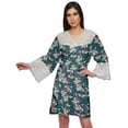 thumbnail image 1 of Moomaya Printed Robe For Girls Cotton Plus Size Nightwear Summer Bathrobes, 1 of 6