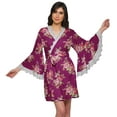 thumbnail image 1 of Moomaya Printed Robe&nbsp;For Women Dressing&nbsp;Gown&nbsp;Short Cotton Summer Bathrobe, 1 of 6