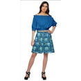 thumbnail image 1 of Moomaya Printed Short Skirts For Women Cotton Pleated Mini Skirt Summer Clothing, 1 of 6