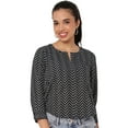 thumbnail image 1 of Moomaya Printed Short Top For Women V Neck Full Sleeve Regular Tunic Top, 1 of 8