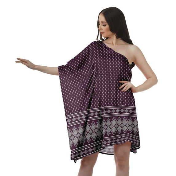 Moomaya Printed Shoulder Dresses Women Cocktail Kaftan Dresses Sexy Dress