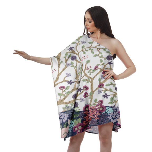 Moomaya Printed Shoulder Dresses Women Cocktail Kaftan Dresses Sexy Dress