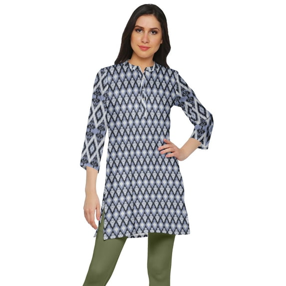 Moomaya Printed Side Slit Short Kurta Tunic For Women Summer Wear Ladies Kurti