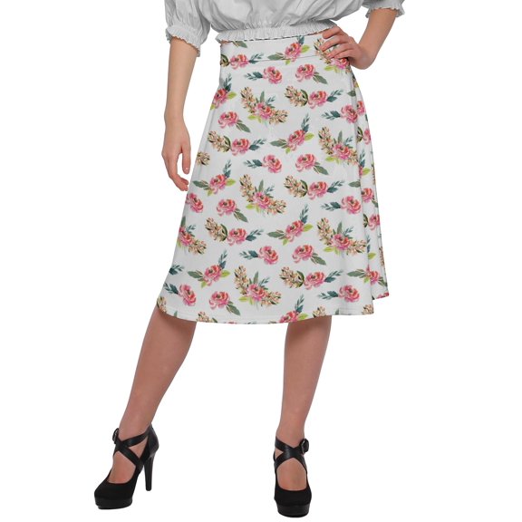 Moomaya Printed Skirts For Women Knee Length Skirt For Girls Casual Clothing