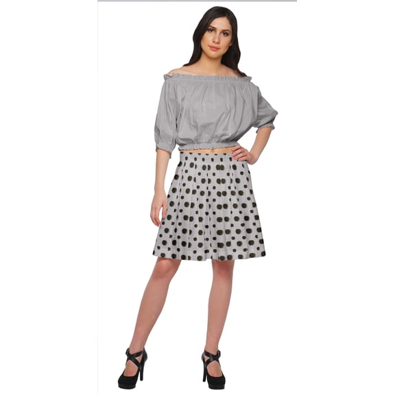 Moomaya Printed Skirts For Women Short Length Summer Cotton Skirt Clothing