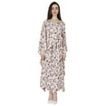 thumbnail image 1 of Moomaya Printed Sleep Loungewear For Women kimono sleeves Kaftan Resort Dress/ Maternity Wear, 1 of 7
