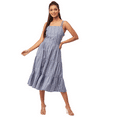 thumbnail image 1 of Moomaya Printed Sleeveless Tiered Dress, Strap Dress Summer Midi Rayon Dresses, 1 of 8