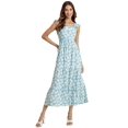thumbnail image 1 of Moomaya Printed Sleeveless Tiered Dress With Pockets, Vacation Maxi Dress, 1 of 8