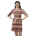 thumbnail image 1 of Moomaya Printed Tunic Dresses Women Back Slit 3/4 Sleeve Dress With Pockets, 1 of 6