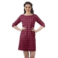thumbnail image 1 of Moomaya Printed Tunic Dresses Women Back Slit 3/4 Sleeve Dress With Pockets, 1 of 6