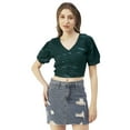 thumbnail image 1 of Moomaya Printed Viscose Rayon Top, V Neck Short Sleeves Summer Top For Women, 1 of 8