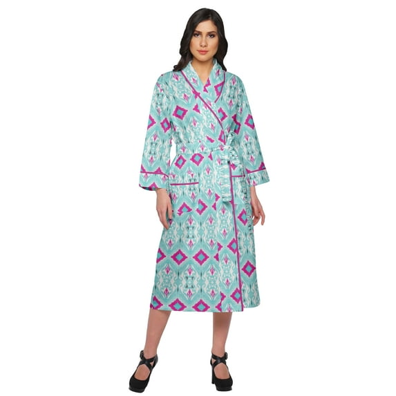 Moomaya Printed WoMen's Robe Dressing Gown With Pockets Bath Robe Girls