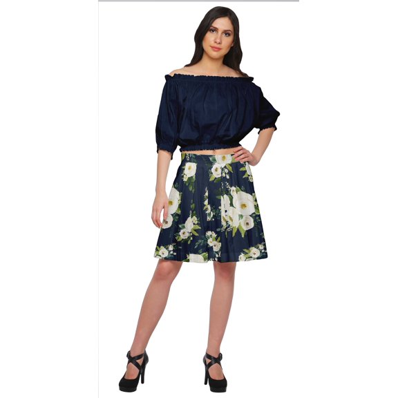 Moomaya Printed Women Short Skirts Cotton Mini Skirts Ladies Casual Clothing