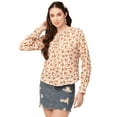 thumbnail image 1 of Moomaya Printed Women Top Long Puffed Sleeves Casual Viscose Tunic Top, 1 of 8