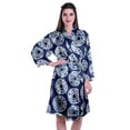thumbnail image 1 of Moomaya Printed Womens Kimono Robes Short Satin Silk Bridal Robe Loungewear, 1 of 8