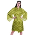 thumbnail image 1 of Moomaya Printed Womens Kimono Sleeve Robes Satin Silk Getting Ready Bridal Robe Coverup, 1 of 7