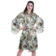 thumbnail image 1 of Moomaya Printed Womens Kimono Sleeve Robes Satin Silk Getting Ready Bridal Robe Coverup, 1 of 7