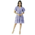 thumbnail image 1 of Moomaya Printed Wrap Style Dress, Knee-Length Summer Tiered Dress For Women, 1 of 8