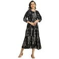 thumbnail image 1 of Moomaya Raglan Sleeves Printed Rayon Dress - Women's Casual Tiered Dress, 1 of 9
