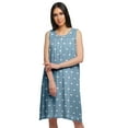 thumbnail image 1 of Moomaya Round Neck WoMen's A-Line Nightdress Sleeveless Printed Cotton Nightwear, 1 of 6