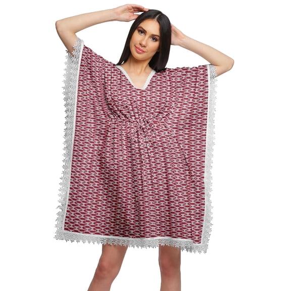 Moomaya Short Caftan Cover Up Dress Printed Women Kaftan Beachwear Cover Up