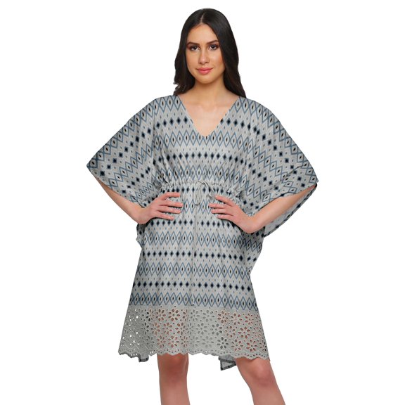 Moomaya Short Caftan Cover Up Dress Printed Women Kaftan Beachwear Cover Up