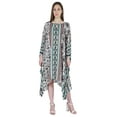 thumbnail image 1 of Moomaya Short Kaftan For Women Printed Beach Swimsuit Cover Up Dress Caftan, 1 of 7