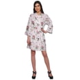 thumbnail image 1 of Moomaya Short Robe For Women Plus Size Printed Cotton Robe Lightweight Nightwear, 1 of 5