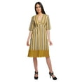 thumbnail image 1 of Moomaya Short Sleeve Dress For Women Printed Cotton Evening Dress Casual Wear, 1 of 6