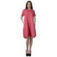 thumbnail image 1 of Moomaya Short Sleeve Dresses Women Scoop Neckline Solid Dresses With Pockets, 1 of 6