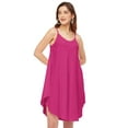 thumbnail image 1 of Moomaya Shoulder Straps Round Neck Rayon Dress - Women's Boho Asymmetric Dress, 1 of 9