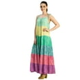 thumbnail image 1 of Moomaya Shoulder Straps Tiered Printed Rayon Dress - Women's Casual Dress, 1 of 8