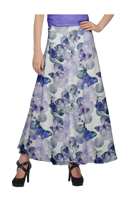 Skirts For Women Long Length Rayon Printed Casual Summer Wear Clothing