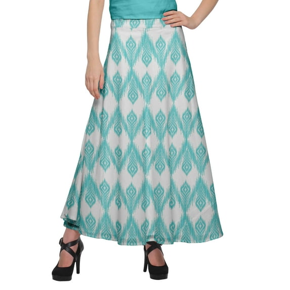 Moomaya Skirts For Women Long Length Rayon Printed Casual Summer Wear Clothing
