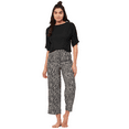 thumbnail image 1 of Moomaya Sleepwear, 2 Pc Night Suit For Women, Calf Length Capri Pants With Top, 1 of 9