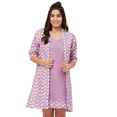 thumbnail image 1 of Moomaya Sleepwear, 2 Pcs Cotton Night Dress For Women, Sleeveless Dress & Shrug Set, 1 of 9