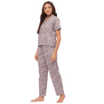 thumbnail image 1 of Moomaya Sleepwear, Printed Cotton Night Suits, 2 Pcs Kurta & Pajama Set For Womens Pjs, 1 of 9