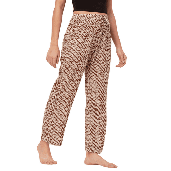 Moomaya Sleepwear, Printed Elastic Waist Pajamas, WomenS Lounge Pant With Pockets