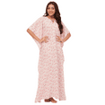 thumbnail image 1 of Moomaya Sleepwear, Printed Kaftan Maxi For Women, Round Neck Rayon Caftan Dress, 1 of 9