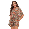 thumbnail image 1 of Moomaya Sleepwear, Printed Kaftan With Shorts Set, Rayon Nightwear 2 Pc Loungewear, 1 of 9
