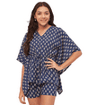 thumbnail image 1 of Moomaya Sleepwear, Printed Kaftan With Shorts Set, Rayon Nightwear 2 Pc Loungewear, 1 of 9