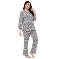 thumbnail image 1 of Moomaya Sleepwear, Printed Night Suit For Women, Rayon Loungewear Tunic With Pajamas, 1 of 9